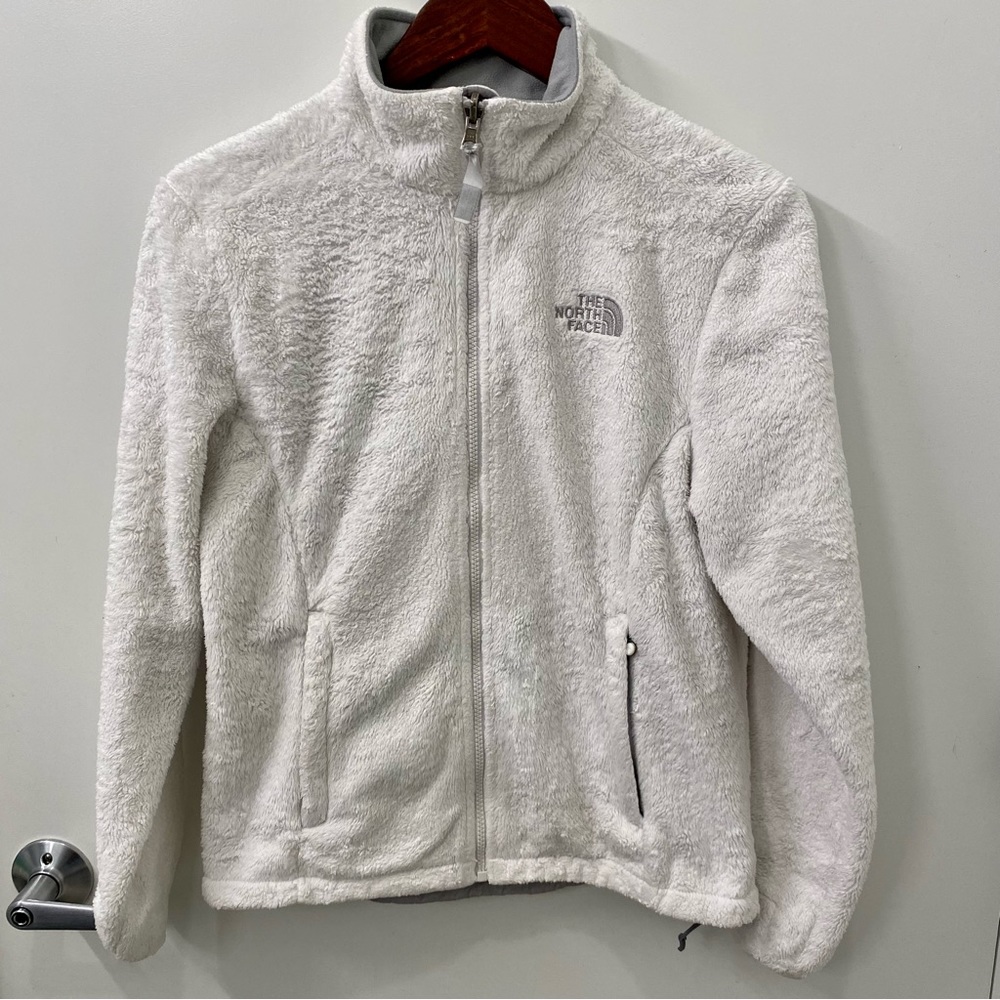 The North Face White Full-Zip Fleece Jacket - Small